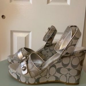 Genuine Coach Wedges, size 9, NIB